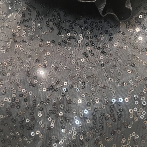 Perfect black JAZZ Unitard short costume with black sequin - Picture 3 of 7